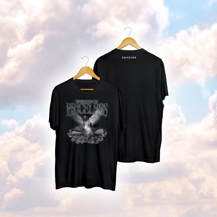 ERNE100 - FREEDOM IS PRICELESS - BLACK TRIKO