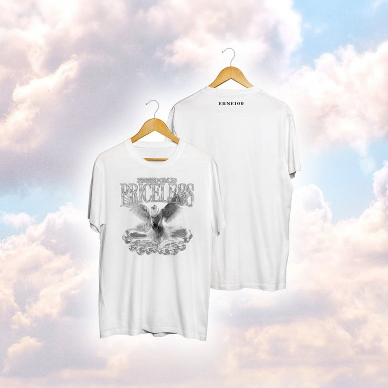 ERNE100 - FREEDOM IS PRICELESS - WHITE TRIKO