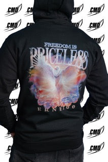 ERNE100 - FREEDOM IS PRICELESS / MIKINA / BLACK