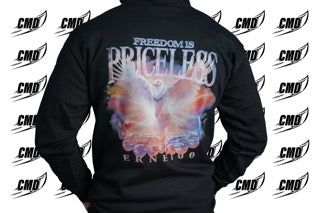 ERNE100 - FREEDOM IS PRICELESS / MIKINA / BLACK