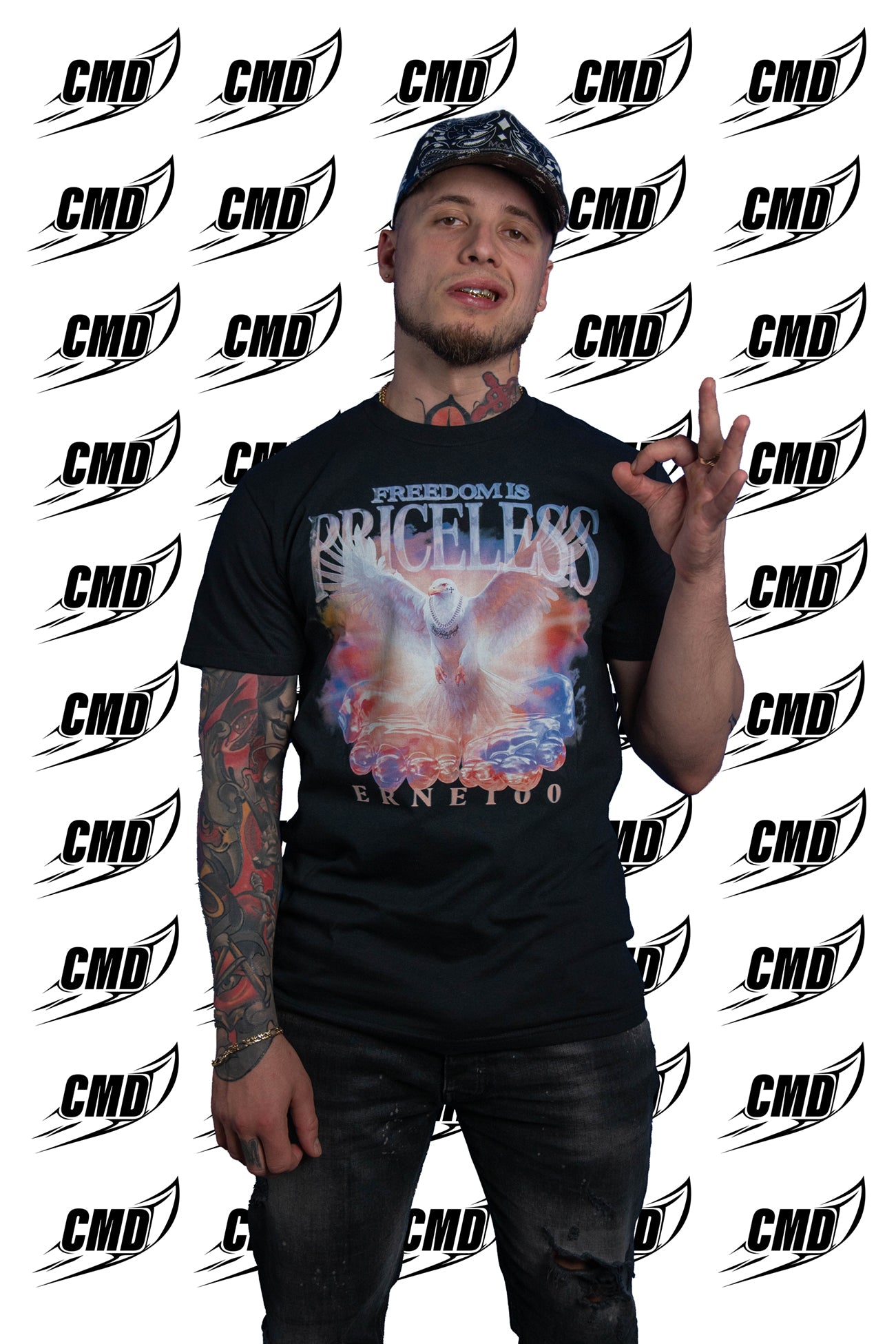 ERNE100 - FREEDOM IS PRICELESS / TRIKO - BLACK COLOUR