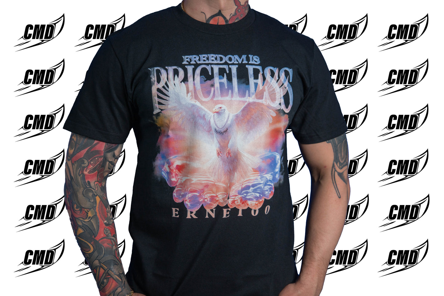 ERNE100 - FREEDOM IS PRICELESS / TRIKO - BLACK COLOUR