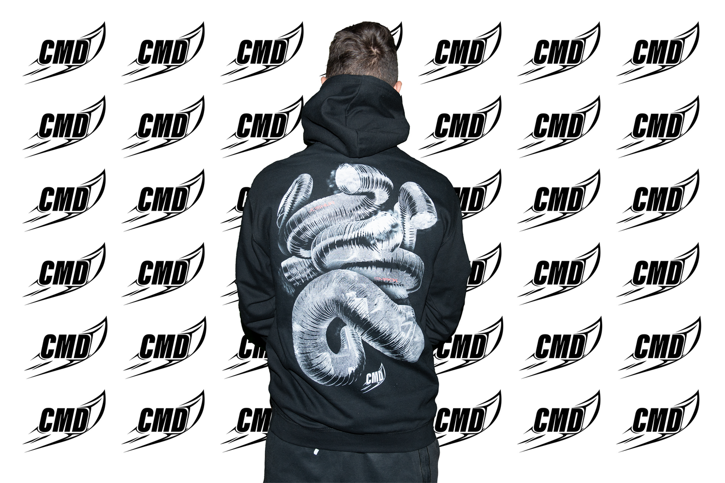 JOSHUA - BÍLEJ JAK STĚNA MIKINA BLACK