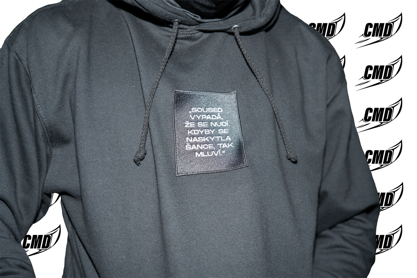 JOSHUA - BÍLEJ JAK STĚNA MIKINA BLACK