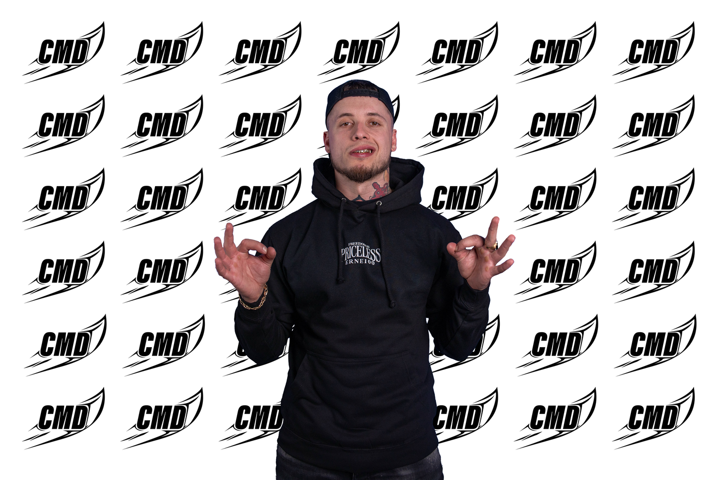 ERNE100 - FREEDOM IS PRICELESS / MIKINA / BLACK + GREY