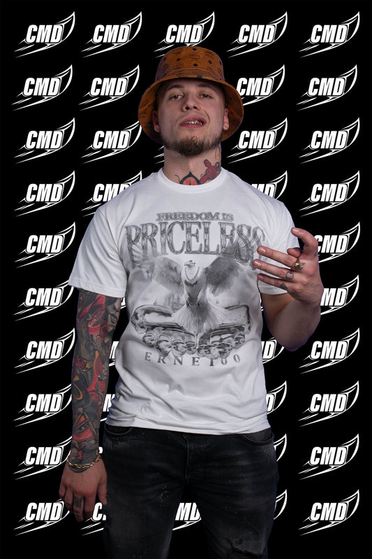 ERNE100 - FREEDOM IS PRICELESS - WHITE TRIKO